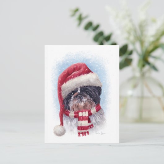 Chrismas hond briefkaart (Staand voorkant)