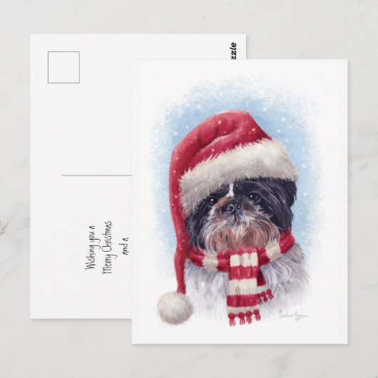 Chrismas hond briefkaart (Voorkant / Achterkant)