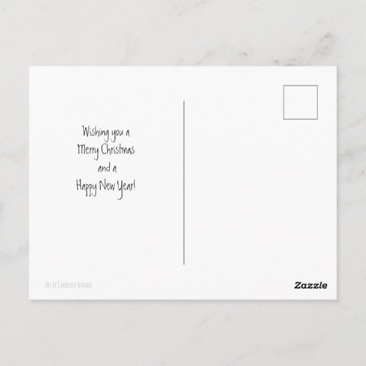 Chrismas hond briefkaart (Achterkant)