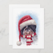 Chrismas hond feestdagenkaart (Voorkant / Achterkant)