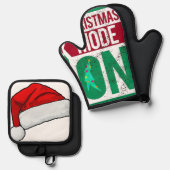 chrismas mode on in u ovenwant & pannenlap set (Voorkant / Achterkant)