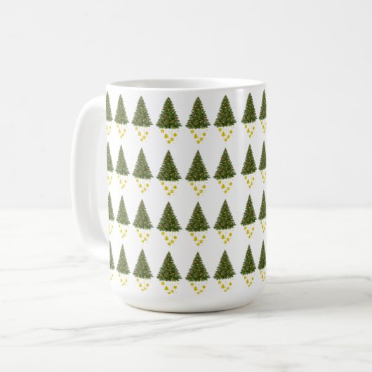 chrismas tree Mug Koffiemok (Voorkant links)