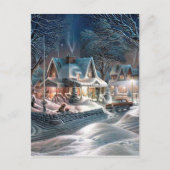 Chrismas Winter Cottage Briefkaart (Voorkant)