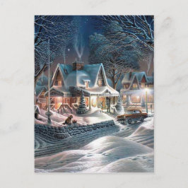 Chrismas Winter Cottage Briefkaart