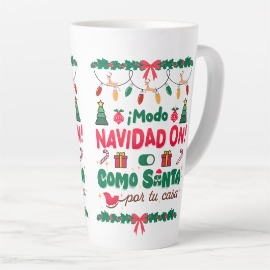 Chrismast Style Latte mok (Rechterhoek)