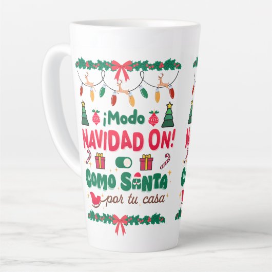 Chrismast Style Latte mok (Linkerhoek)