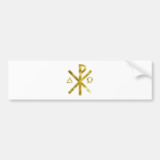 Chrisme Alpha Oméga or-2 Bumpersticker (Voorkant)