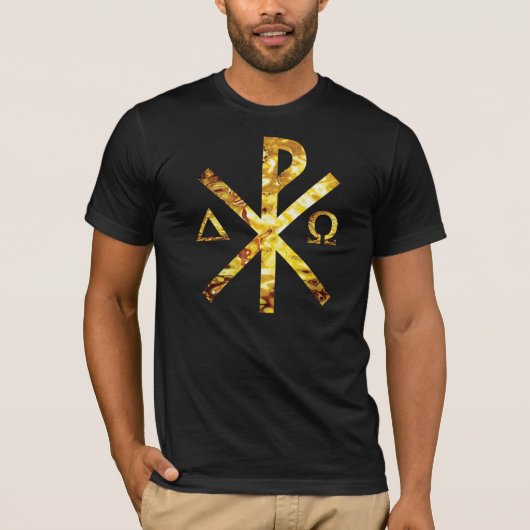 Chrisme Alpha Oméga Or TRANS PNG T-shirt (Voorkant)