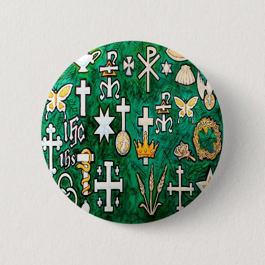 Chrismons Ronde Button 5,7 Cm (Voorkant)