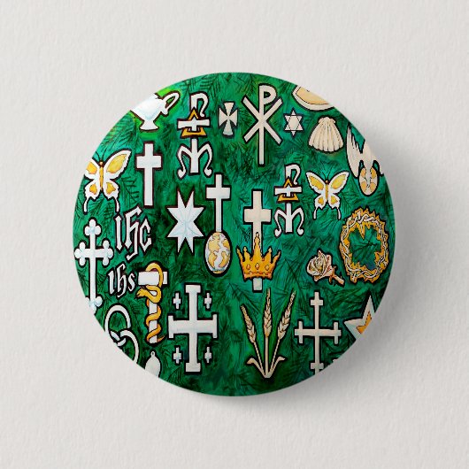 Chrismons Ronde Button 5,7 Cm (Voorkant)