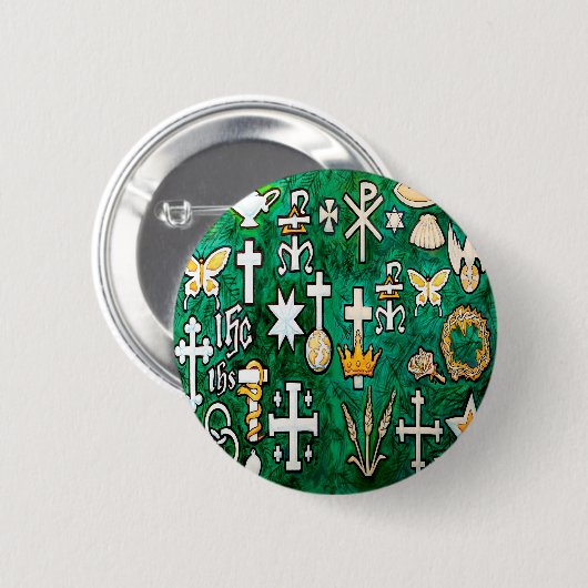 Chrismons Ronde Button 5,7 Cm (Voorkant /achterkant)