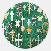 Chrismons Ronde Sticker (Voorkant)