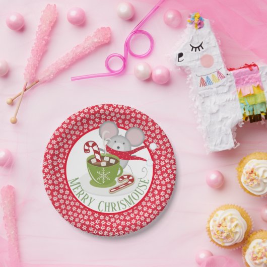 ChrisMouse Snow Flakes Papieren Borden Papieren Bordje (Feest)