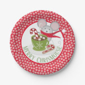 ChrisMouse Snow Flakes Papieren Borden Papieren Bordje (Voorkant)