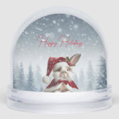 Chrismtas Bunny Rabbit Snow Wereldbol Sneeuwbol (Voorkant)