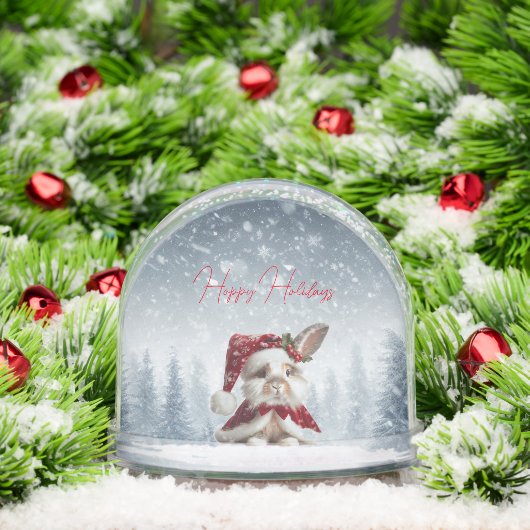Chrismtas Bunny Rabbit Snow Wereldbol Sneeuwbol (Kerstmis)