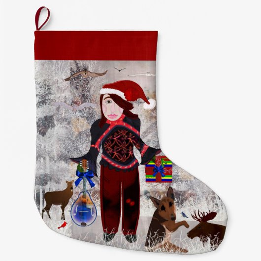 Chrismtas Cadeaus Het creatieve ontwerp van LeeMar Grote Kerstsok (Voorkant)