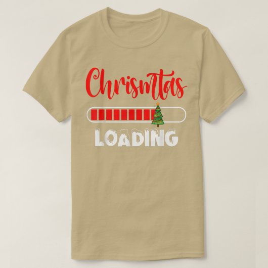 Chrismtas Loading Merry Xmas Tree Religious Holida T-shirt (Design voorkant)