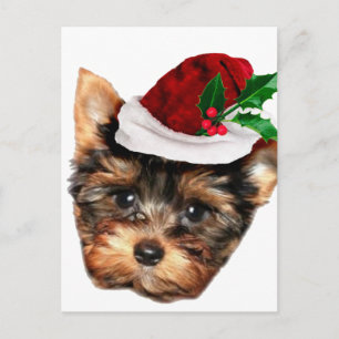 Chrismtas Yorkshire Terrier puppy dog Briefkaart