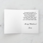 Chrismukkah Anagram Funny Wenskaart Feestdagen Kaart (Binnen)