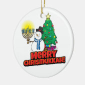 Chrismukkah-boomversiering Keramisch Ornament (Links)