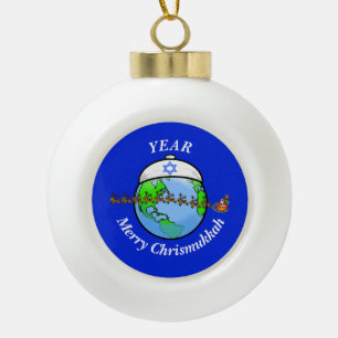 Chrismukkah Earth die de joodse Pet ornament
