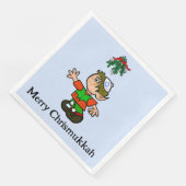Chrismukkah Elf Paper Napkins Servet (Hoek)
