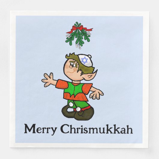 Chrismukkah Elf Paper Napkins Servet (Voorkant)
