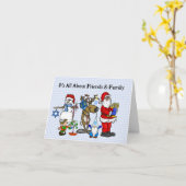 Chrismukkah Family Kerstkaart Kaart (Gele Bloem)