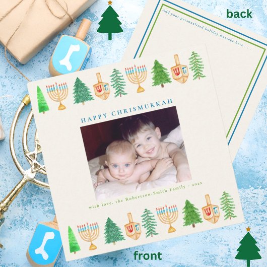 Chrismukkah Foto Vakantie Bericht Kerst Kaart