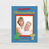 Chrismukkah Fotoboom en Menorah Kaart  (Voorkant)