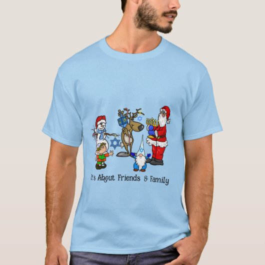 Chrismukkah Friends and Family T-Shirt (Voorkant)