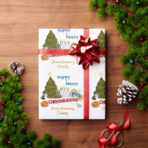 Chrismukkah gecombineerd feestpatroon