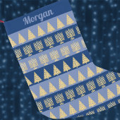 Chrismukkah Gold Menorah Tree Stripes Patroon Kleine Kerstsok