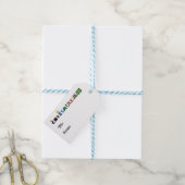 Chrismukkah Graphic Text Gift Labels Cadeaulabel (Met Touw)