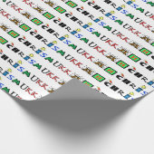 Chrismukkah Graphic Text Gift Wrap Cadeaupapier (Hoek)