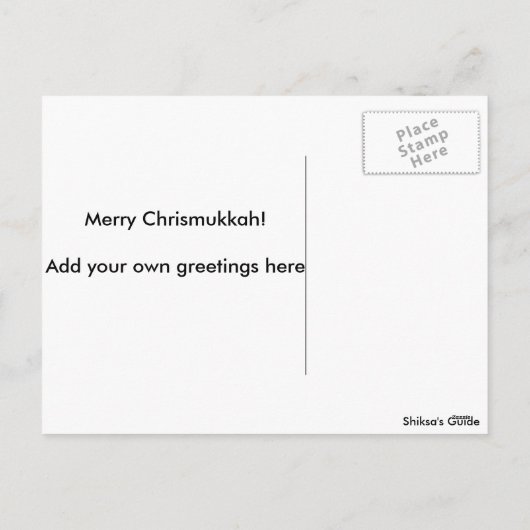 Chrismukkah Groeten met Elfen en Dreidels Feestdagenkaart (Achterkant)