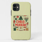 Chrismukkah Hanukkah Kerst Joodse Religieuze Case-Mate iPhone Case (Achterkant)