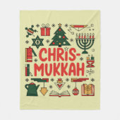 Chrismukkah Hanukkah Kerst Joodse Religieuze Fleece Deken (Voorkant)