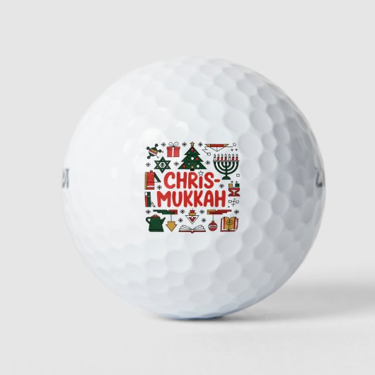 Chrismukkah Hanukkah Kerst Joodse Religieuze Golfballen (Voorkant)