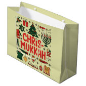 Chrismukkah Hanukkah Kerst Joodse Religieuze Groot Cadeauzakje (Voorkant Gekanteld)