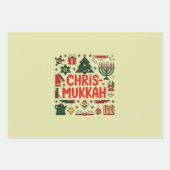 Chrismukkah Hanukkah Kerst Joodse Religieuze Inpakpapier Vel (Voorkant)