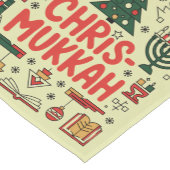 Chrismukkah Hanukkah Kerst Joodse Religieuze Korte Tafelloper (Hoek)