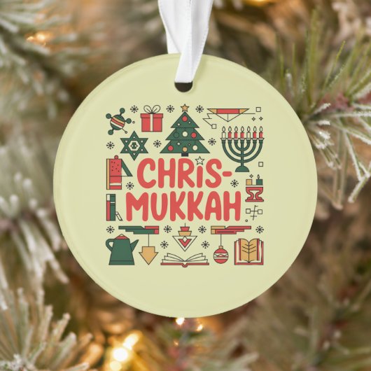 Chrismukkah Hanukkah Kerst Joodse Religieuze Ornament (Boom)