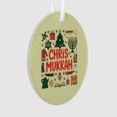 Chrismukkah Hanukkah Kerst Joodse Religieuze Ornament (voorkant)