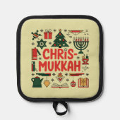 Chrismukkah Hanukkah Kerst Joodse Religieuze Pannenlap (Voorkant)
