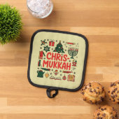 Chrismukkah Hanukkah Kerst Joodse Religieuze Pannenlap (Top down)