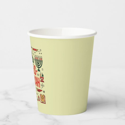 Chrismukkah Hanukkah Kerst Joodse Religieuze Papieren Bekers (Links)