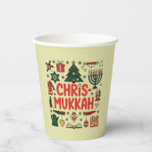 Chrismukkah Hanukkah Kerst Joodse Religieuze Papieren Bekers (Voorkant)