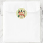 Chrismukkah Hanukkah Kerst Joodse Religieuze Ronde Sticker<br><div class="desc">Chrismukkah Hanukkah Kerst Joodse Religieuze</div>